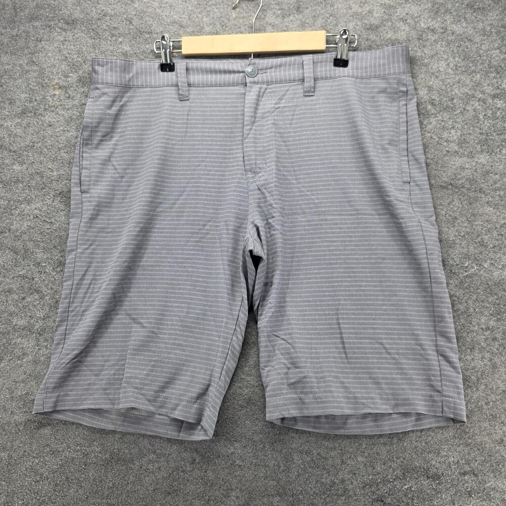 Travis Mathew Shorts Mens 38 Gray Chino Microfiber Stretch Pockets 11 Inseam
